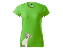 DOBRÝ TRIKO Dámské tričko SPHYNX Barva: Apple green, Velikost: 2XL Apple green, 2XL