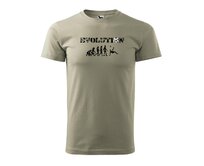 DOBRÝ TRIKO Pánské tričko Evoluce fotbalisty Velikost: 2XL, Barva: Světle khaki Světle khaki, 2XL