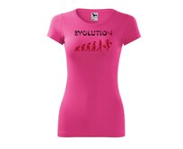 DOBRÝ TRIKO Vtipné dámské tričko Evoluce ženy Velikost: 2XL, Barva: Purpurová Purpurová, 2XL