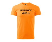 DOBRÝ TRIKO Pánské tričko Evoluce fotbalisty Velikost: 4XL, Barva: Tangerine orange Tangerine orange, 4XL