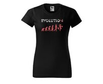 DOBRÝ TRIKO Dámské tričko Evoluce ženy Barva: Černá, Velikost: 2XL Černá, 2XL