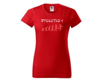 DOBRÝ TRIKO Dámské tričko Evoluce ženy Barva: Červená, Velikost: 2XL Červená, 2XL