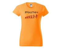 DOBRÝ TRIKO Dámské tričko Evoluce ženy Barva: Tangerine orange, Velikost: 2XL Tangerine orange, 2XL