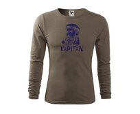 DOBRÝ TRIKO Pánské tričko s dlouhým rukávem Kapitán Velikost: 2XL, Barva: Army Army, 2XL