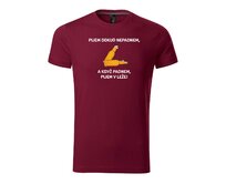 Pánské tričko pijem premium Velikost: XL, Barva: Garnet Garnet, XL