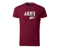 DOBRÝ TRIKO Pánské tričko s potiskem Army style Velikost: XL, Barva: Garnet Garnet, XL