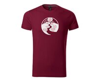 DOBRÝ TRIKO Pánské tričko s potiskem Na řece Velikost: 2XL, Barva: Garnet Garnet, 2XL