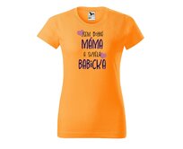 DOBRÝ TRIKO Dámské tričko Skvělá babička Barva: Tangerine orange, Velikost: 2XL Tangerine orange, 2XL