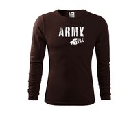 DOBRÝ TRIKO Pánské triko s potiskem Army style Velikost: 2XL, Barva: Kávová Kávová, 2XL