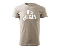 DOBRÝ TRIKO Pánské tričko s potiskem 0% VEGAN Velikost: 3XL, Barva: Ledově šedá Ledově šedá, 3XL