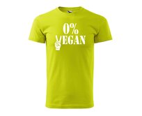 DOBRÝ TRIKO Pánské tričko s potiskem 0% VEGAN Velikost: 3XL, Barva: Limetková Limetková, 3XL