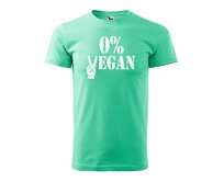 DOBRÝ TRIKO Pánské tričko s potiskem 0% VEGAN Velikost: 3XL, Barva: Mátová Mátová, 3XL