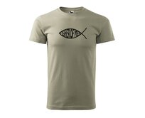 DOBRÝ TRIKO Pánské tričko s potiskem FISHER OF MEN Velikost: XL, Barva: Světle khaki Světle khaki, XL