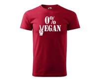 DOBRÝ TRIKO Pánské tričko s potiskem 0% VEGAN Velikost: 3XL, Barva: Marlboro červená Marlboro červená, 3XL