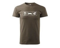 DOBRÝ TRIKO Pánské tričko s potiskem ŽIVOT RYBÁŘE Velikost: 2XL, Barva: Army Army, 2XL