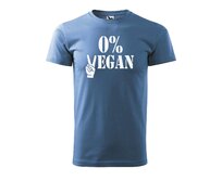 DOBRÝ TRIKO Pánské tričko s potiskem 0% VEGAN Velikost: 4XL, Barva: Azurová modrá Azurová modrá, 4XL