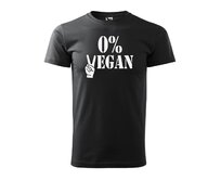 DOBRÝ TRIKO Pánské tričko s potiskem 0% VEGAN Velikost: 4XL, Barva: Ebony grey Ebony grey, 4XL