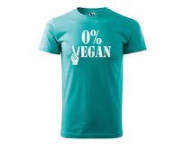 DOBRÝ TRIKO Pánské tričko s potiskem 0% VEGAN Velikost: 4XL, Barva: Emerald Emerald, 4XL