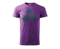 DOBRÝ TRIKO Pánské tričko s potiskem 0% VEGAN zelený potisk Velikost: 4XL, Barva: Fialová Fialová, 4XL