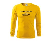 DOBRÝ TRIKO Pánské triko Evoluce fotbalisty Velikost: 2XL, Barva: Žlutá Žlutá, 2XL