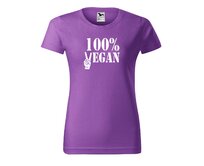 DOBRÝ TRIKO Dámské tričko s potiskem 100% vegan Barva: Fialová, Velikost: 2XL Fialová, 2XL