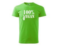 DOBRÝ TRIKO Pánské tričko 100% vegan s bílým potiskem Velikost: 2XL, Barva: Apple green Apple green, 2XL