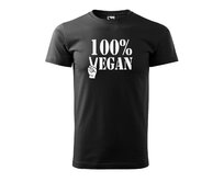 DOBRÝ TRIKO Pánské tričko 100% vegan s bílým potiskem Velikost: 2XL, Barva: Černá Černá, 2XL