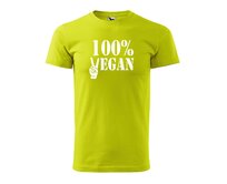 DOBRÝ TRIKO Pánské tričko 100% vegan s bílým potiskem Velikost: 2XL, Barva: Limetková Limetková, 2XL