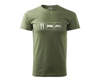 DOBRÝ TRIKO Pánské tričko s potiskem Život v přírodě Velikost: XL, Barva: Khaki Khaki, XL