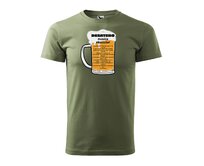 DOBRÝ TRIKO Pánské tričko s potiskem Pivní desatero Velikost: 2XL, Barva: Khaki Khaki, 2XL