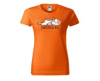 DOBRÝ TRIKO Dámské tričko s potiskem Dneska ne Barva: Oranžová, Velikost: 2XL Oranžová, 2XL