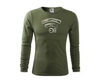 DOBRÝ TRIKO Pánské triko s potiskem Jsem OFF Velikost: XL, Barva: Khaki Khaki, XL