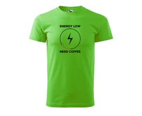 DOBRÝ TRIKO Pánské tričko s potiskem Need coffee Velikost: 2XL, Barva: Apple green Apple green, 2XL