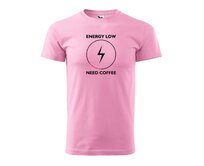 DOBRÝ TRIKO Pánské tričko s potiskem Need coffee Velikost: 2XL, Barva: Růžová Růžová, 2XL