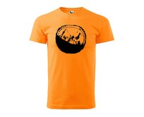 DOBRÝ TRIKO Pánské tričko s potiskem Hory a kolo Velikost: 4XL, Barva: Tangerine orange Tangerine orange, 4XL