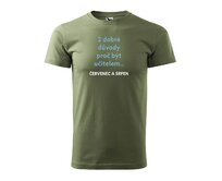 DOBRÝ TRIKO Pánské tričko s potiskem Proč být učitelem Velikost: 2XL, Barva: Khaki Khaki, 2XL