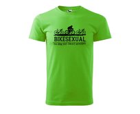 DOBRÝ TRIKO Pánské tričko s potiskem Bikesexual Velikost: 2XL, Barva: Apple green Apple green, 2XL