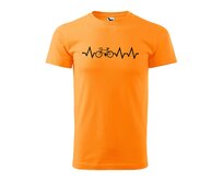 DOBRÝ TRIKO Pánské tričko s potiskem Srdeční tep KOLO Velikost: 4XL, Barva: Tangerine orange Tangerine orange, 4XL