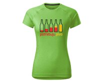 DOBRÝ TRIKO Dámské funkční tričko s potiskem Potřebuju PIVO Velikost: 2XL, Barva: Apple green Apple green, 2XL