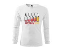 DOBRÝ TRIKO Pánské triko s potiskem Potřebuju PIVO Velikost: 2XL, Barva: Bílá Bílá, 2XL