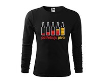 DOBRÝ TRIKO Pánské triko s potiskem Potřebuju PIVO Velikost: 2XL, Barva: Černá Černá, 2XL