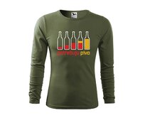 DOBRÝ TRIKO Pánské triko s potiskem Potřebuju PIVO Velikost: XL, Barva: Khaki Khaki, XL