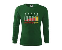 DOBRÝ TRIKO Pánské triko s potiskem Potřebuju PIVO Velikost: 2XL, Barva: Lahvově zelená Lahvově zelená, 2XL