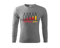 DOBRÝ TRIKO Pánské triko s potiskem Potřebuju PIVO Velikost: 2XL, Barva: Tmavě šedý melír Tmavě šedý melír, 2XL