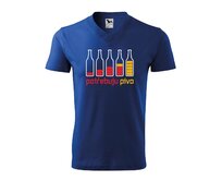 DOBRÝ TRIKO Pánské V tričko s potiskem Potřebuju PIVO Velikost: 2XL, Barva: Královská modrá Královská modrá, 2XL