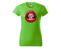 DOBRÝ TRIKO Dámské tričko s potiskem Vegan babe Barva: Apple green, Velikost: 2XL Apple green, 2XL