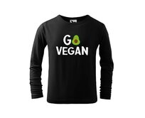 DOBRÝ TRIKO Dětské triko Go vegan Velikost: 122/6 let, Barva: Černá Černá, 122/6 let