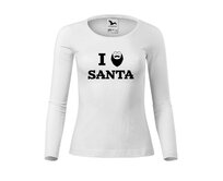 DOBRÝ TRIKO Dámské bavlněné vánoční triko Santa Velikost: 3XL, Barva: Bílá Bílá, 3XL