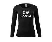 DOBRÝ TRIKO Dámské bavlněné vánoční triko Santa Velikost: 2XL, Barva: Černá Černá, 2XL