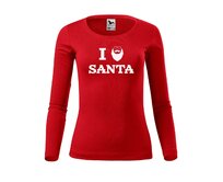 DOBRÝ TRIKO Dámské bavlněné vánoční triko Santa Velikost: 2XL, Barva: Červená Červená, 2XL